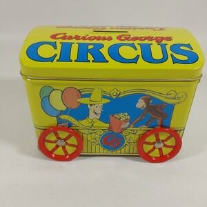 Curious George Tin Bank Circus Wagon Piggy Bank